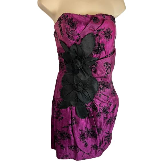 Sequin Hearts Purple Black Strapless Prom Dress Bodycon Formal 7 - Picture 3 of 12